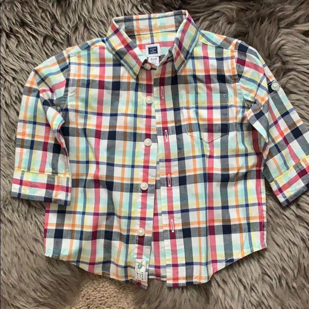 Janie and Jack Boys Button Down Cuff Shirt